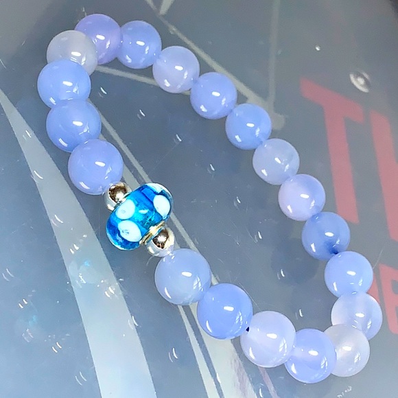 ISHI BRACELETS Jewelry - CHALCEDONY STONES NATURAL BRACELET Size 6”